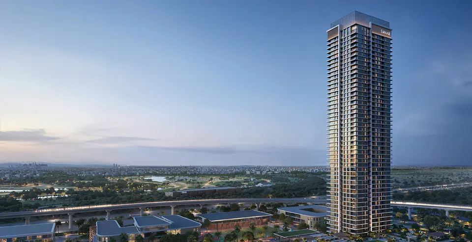 Lyvia by Palace rising over Green Gate — render (Emaar)